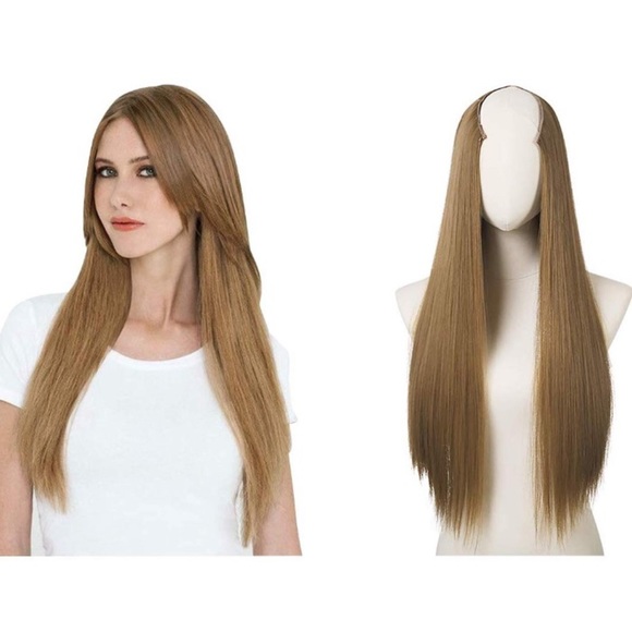 - ✨24” GOLDEN BROWN 1PEICE FULL HEAD UPART CLIPINS